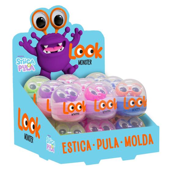 Imagem de Massinha Estica E Pula Look Monster 18 Unidades Gelele