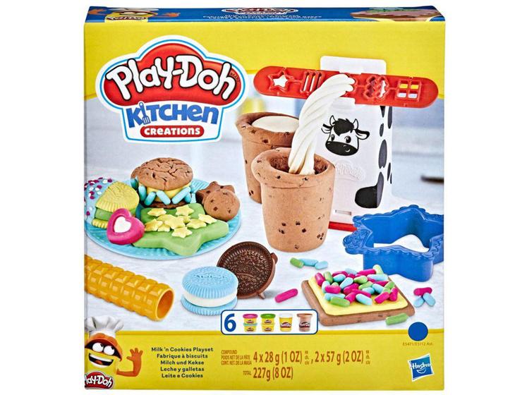 Massinha Kitchen Creations Play-Doh Leite e Cookie - com Acessórios Menor preço em Massinha Kitchen Creations Play-Doh Leite e Cookie - com Acessórios