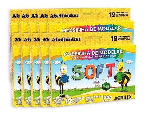 Massinha Masa De Modelar Soft - 10 Caixas Com 12 Und Em Cada Menor preço em Massinha Masa De Modelar Soft - 10 Caixas Com 12 Und Em Cada