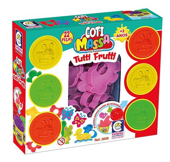 Imagem de Massinha Modelar Coti Massa Cheiro Tutti Frutti Kit Familia