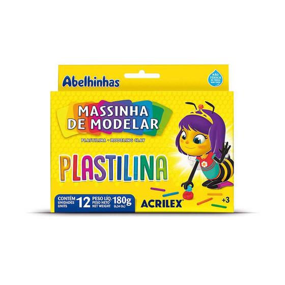 Massinha Modelar Plastilina 12 Cores Acrilex Menor preço em Massinha Modelar Plastilina 12 Cores Acrilex