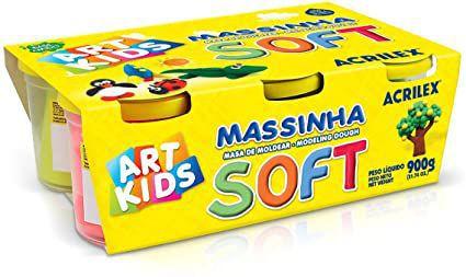 Massinha Modelar Soft Com 6 Potes De 150g Cada Acrilex Menor preço em Massinha Modelar Soft Com 6 Potes De 150g Cada Acrilex