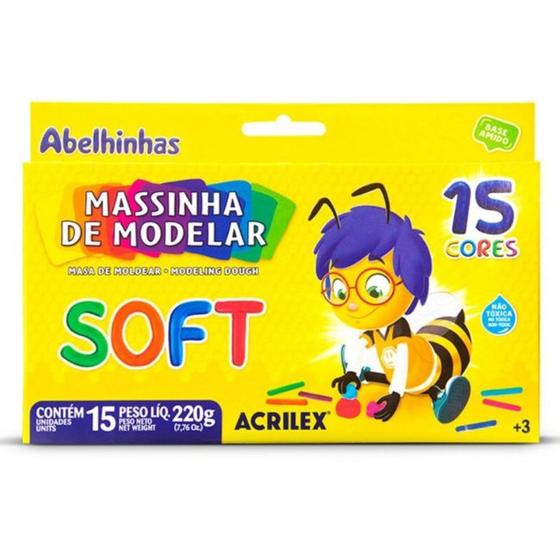 Imagem de Massinha Soft 15 Cores Acrilex