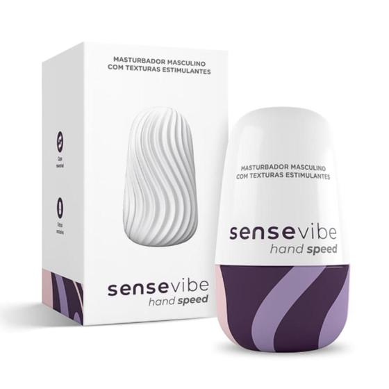 Imagem de Masturbador Egg Sensevibe Hand Speed Texturizado Resistente Soft Touch