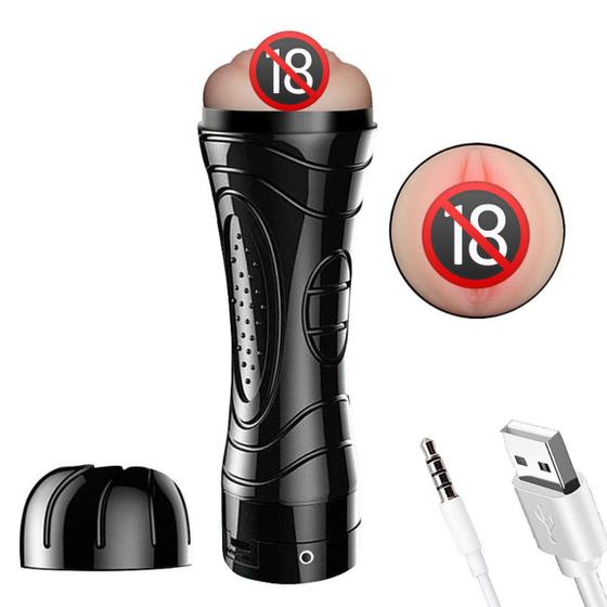 Masturbador Lanterna Formato de Vagina Recarregável Com Uma Vibração - Sexy Import Imagem de Masturbador Lanterna Formato de Vagina Recarregável Com Uma Vibração