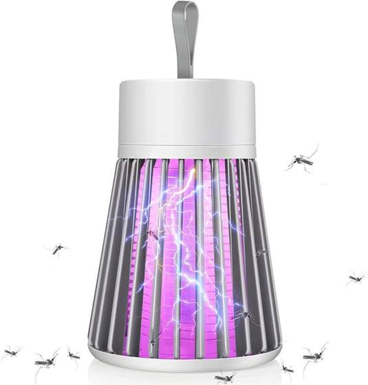 Mata Mosquito Pernilongo luminária carregado USB - Electric Shock Menor preço em Mata Mosquito Pernilongo luminária carregado USB - Electric Shock