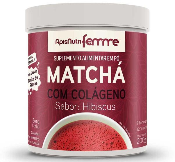 Imagem de Matchá Solúvel Sabor Hibiscus 200g Femme - ApisNutri