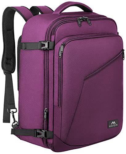 Imagem de MATEIN Mochila de Viagem Expansível, Aprovada para Voos, 40L, Roxa