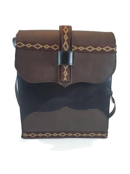 Imagem de Mateira - Bolsa - Couro - p/ 1L - Marrom com Preto