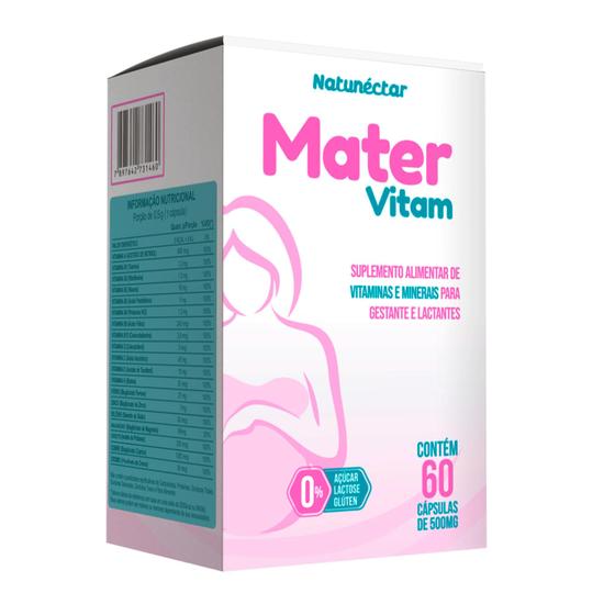Imagem de Mater Vitam Suplemento para gestantes e lactantes 500mg 60cp