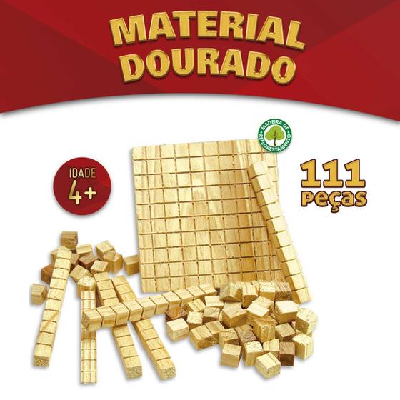 Imagem de Material Dourado Em Madeira 111 Peças 2922 Pais E Filhos