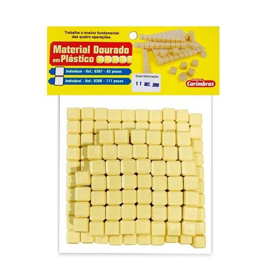 Imagem de Material Dourado em Plástico 62 Peças Saco Plástico - Carimbrás