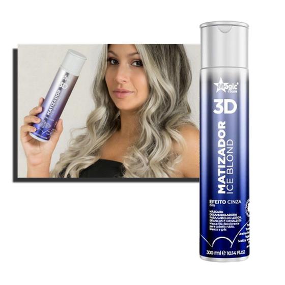 Imagem de Matizador 3D Ice Blond Efeito Cinza 300ml Magic Color