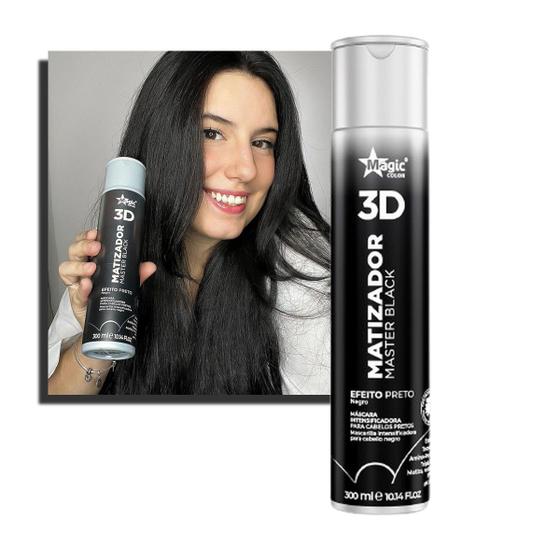 Imagem de Matizador 3D Master Black Preto Intenso 300ml Magic Color