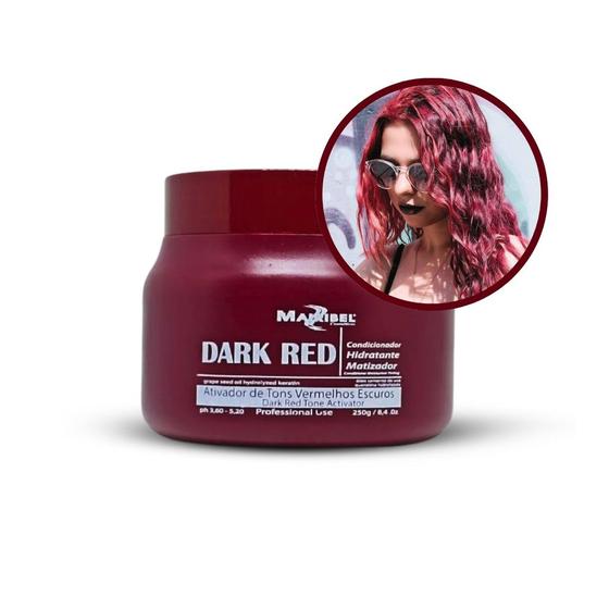 Matizador DARK RED Máscara para Cabelos Vermelho Escuro Mairibel 250g ...