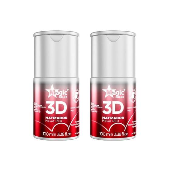 Imagem de Matizador Gloss Magic Color 100Ml Mega Red - Kit Com 2Un