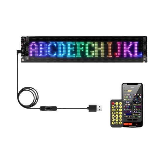 Imagem de Matriz De LED Programável Inteligente Com Display De Pixel USB 5V Bluetooth, Letreiro Luminoso Para