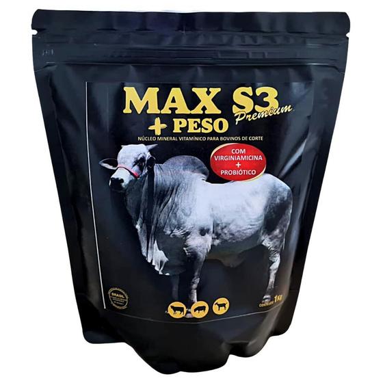 Imagem de Max S3 Premium +Peso Núcleo Mineral Vitamínico Bovinos Corte