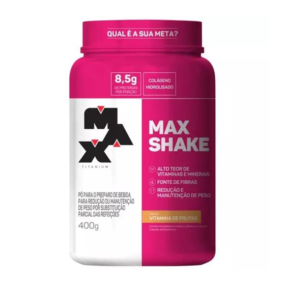 Imagem de Max Shake Pote 400g Sabor Vitamina De Frutas Max Titanium