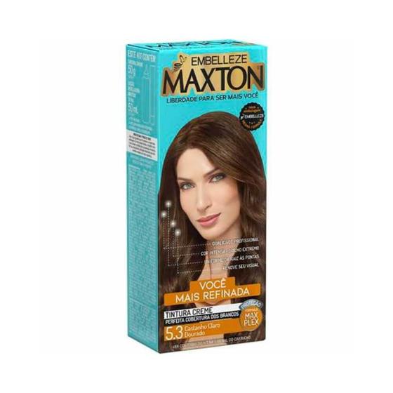 Maxton Tinta 5.3 Castanho Claro Dourado - Tinta de Cabelo - Magazine Luiza