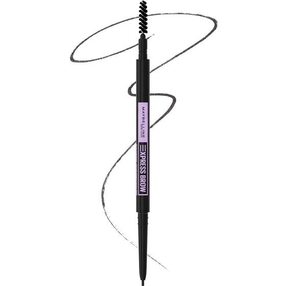 Imagem de Maybelline Brow Ultra Slim Definindo o lápis mecânico de maquiagem da sobrancelha com ponta de 1,55 MM e misturando spoolie para sobrancelhas precisamente definidas, preto, 0,003 oz.