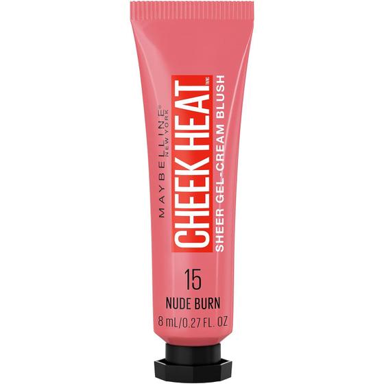 Imagem de Maybelline Cheek Heat Gel Cream Blush Cor 15 Nude Burn - 8Ml