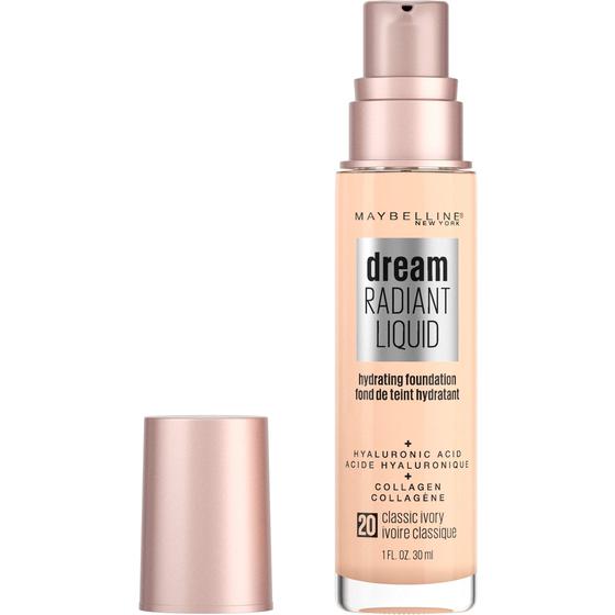 Imagem de Maybelline Dream Radiant Liquid Medium Coverage Hydrating Makeup, Lightweight Liquid Foundation, Classic Ivory, 1 Fl Austrália