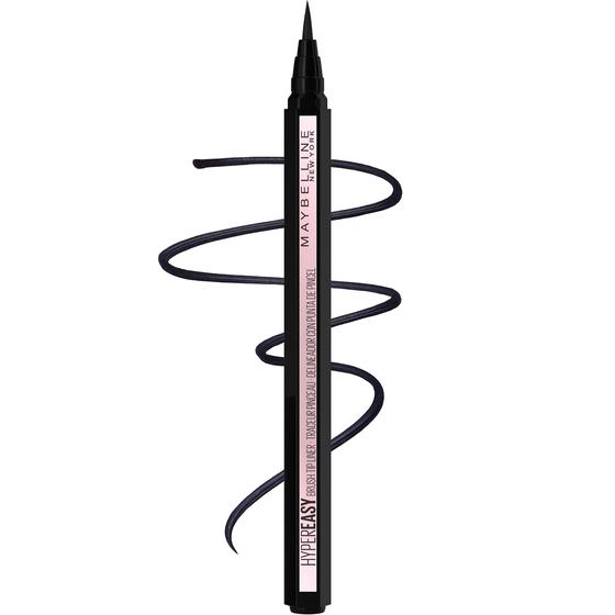 Imagem de Maybelline Hyper Easy Liquid Pen No-Skip Eyeliner, Acabamento de Cetim, Fórmula Impermeável, Maquiagem do Delineador, Breu, 0,018 Fl Austrália