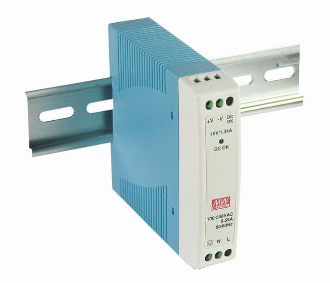 MDR-10 - Fonte de Alimentação Chaveada 10Watts, Trilho DIN Menor preço em MDR-10 - Fonte de Alimentação Chaveada 10Watts, Trilho DIN