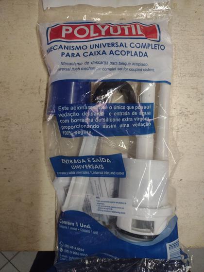 Mecanismo universal completo para caixa acoplada-polyutil Menor preço em Mecanismo universal completo para caixa acoplada-polyutil