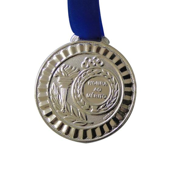 Imagem de Medalha Gedeval 45Mm Prata Com Fita - Única Un