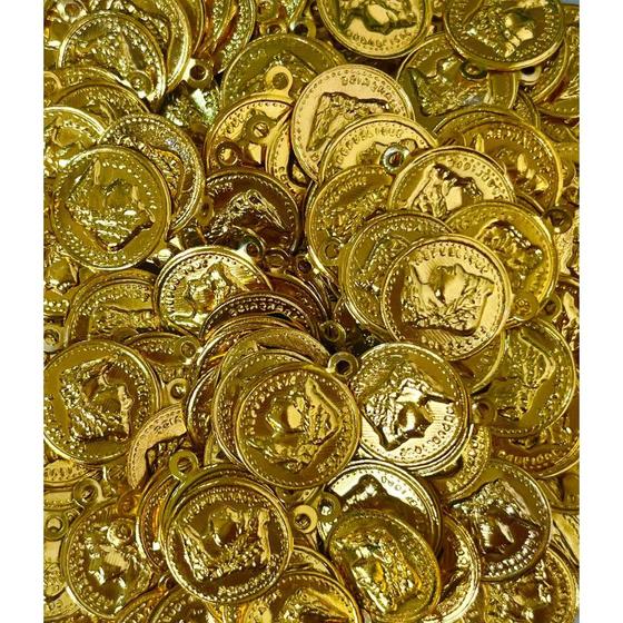 Imagem de Medalha Medalhinha 15 cm Monaliza Cigana Dourada 200 Unid