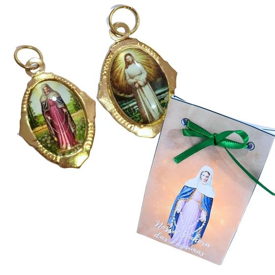 Imagem de Medalha N Sra das Lágrimas e Jesus Manietado + Sacolinha