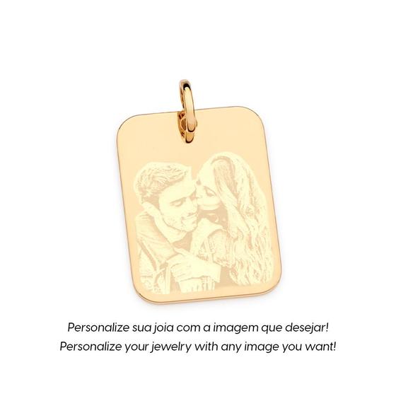 Imagem de Medalha retangular  lisa para personalizar  542774 Rommanel