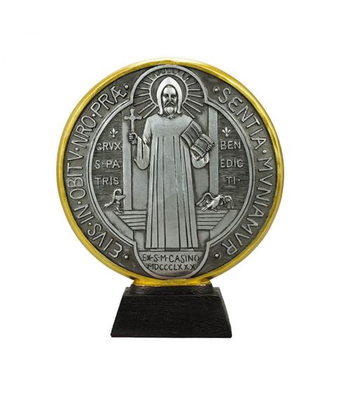 Imagem de Medalhão São Bento 18Cm - Enfeite Resina