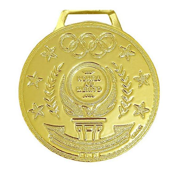 Imagem de Medalhas esportivas honra ao mérito metalizada 50 mm grossa 06 pçs