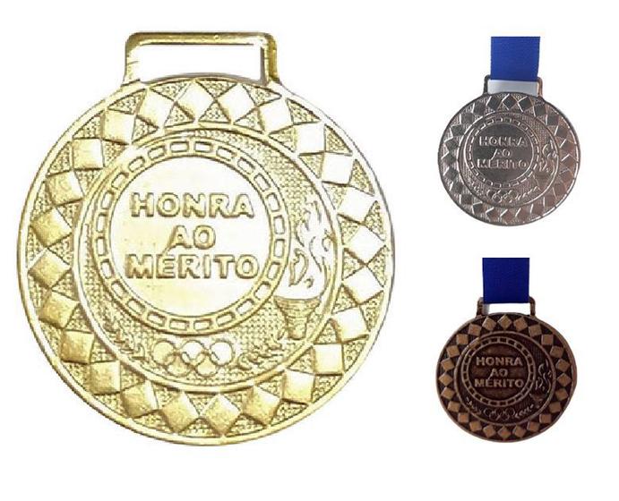 Imagem de Medalhas esportivas premiação honra ao mérito 36 mm 24 pçs