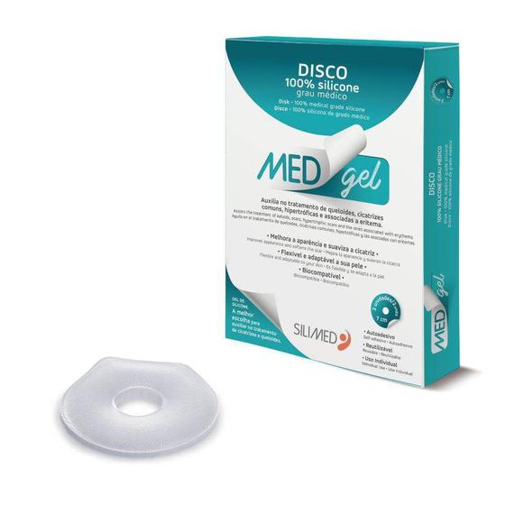 Imagem de Medgel Disco 7cm Silicone Cicatrizante e Queloides 2 Und Silimed
