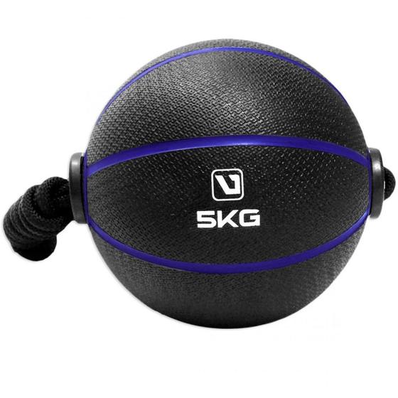 Medicine Ball 5 Kg com Corda Embutida Roxa com Preto Liveup Liveup Sports Menor preço em Medicine Ball 5 Kg com Corda Embutida Roxa com Preto Liveup Liveup Sports