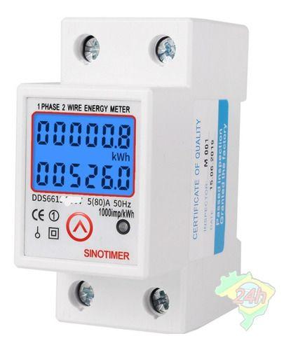 Imagem de Medidor Consumo Energia Monofásico Kwh 110v 127v 80a C Reset