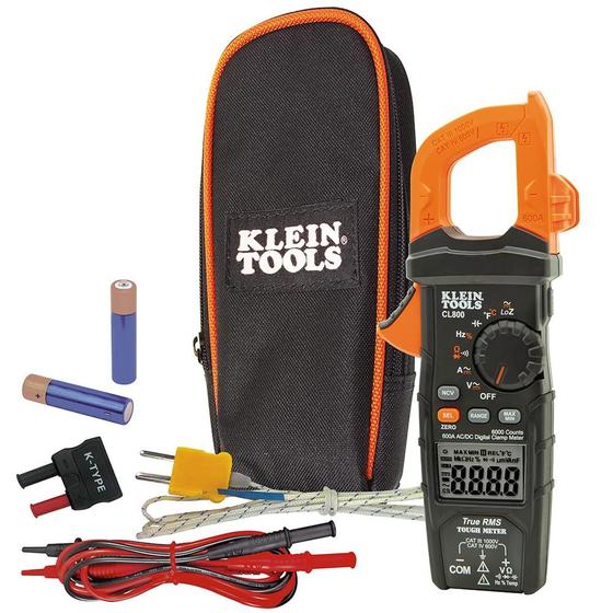Imagem de Medidor de braçadeira digital Klein Tools CL800 Auto Ranging TRMS