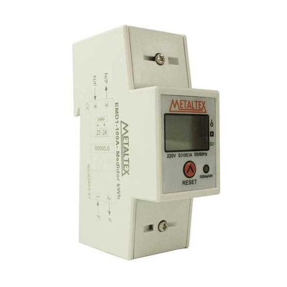 Medidor De Consumo Bifásico 220v Kw/H 100a EMD1-100A Metaltex Menor preço em Medidor De Consumo Bifásico 220v Kw/H 100a EMD1-100A Metaltex