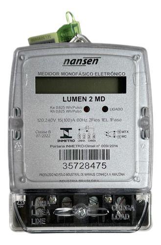 Imagem de Medidor De Energia Monofásico 2fios Nansen Lumen 2 Md (f+n) Monofasico