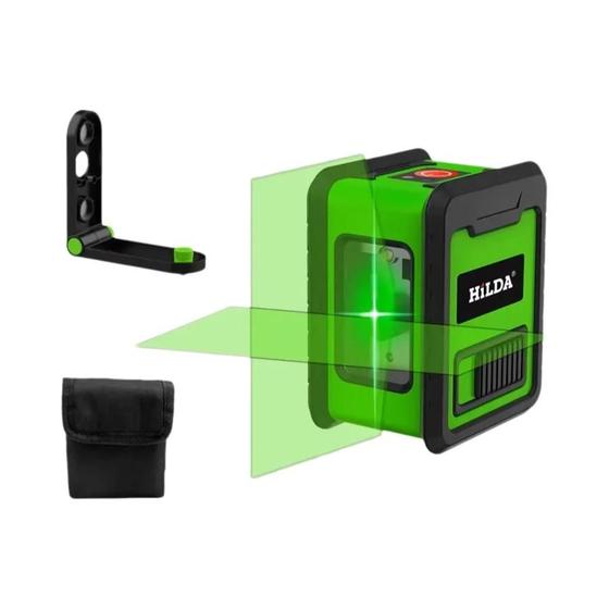 Imagem de Medidor De Nível a Laser Verde HILDA, Autonivelante, Horizontal E Vertical, Com 2 Linhas Cruzadas,