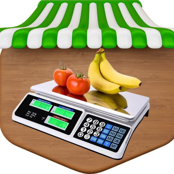 Imagem de Medidor de Peso Comercial 32kg Plataforma 40x30 Alta Precisão Ideal Para Comércio Original