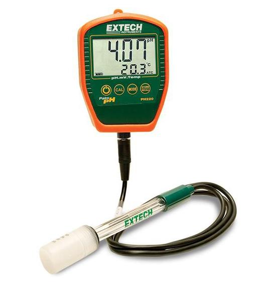 Imagem de Medidor de pH Palm à prova d'água com temperatura Extech PH220-C