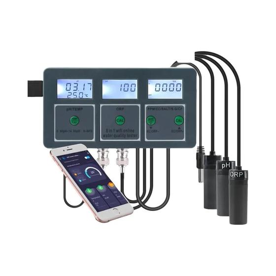 Imagem de Medidor De Ph Wi-fi Inteligente, Registrador De Dados, Tds, Salinidade, Temp, Ec Orp, Testador De