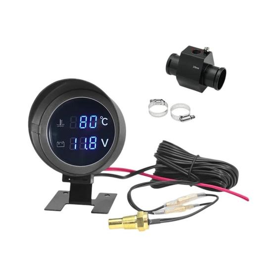 Imagem de Medidor De Temperatura Da Água Do Carro 10-110 Celsius Com Adaptador 28MM 34MM Sensor 1/8NPT