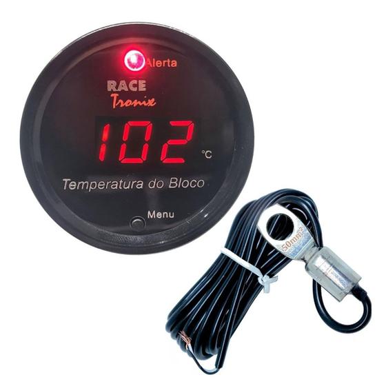 Imagem de Medidor De Temperatura Do Bloco Display Vermelho Com Sensor