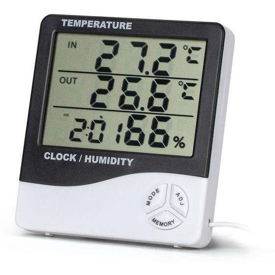Medidor de umidade e temperatura digital em lcd pz-htc2 higrômetro ...
